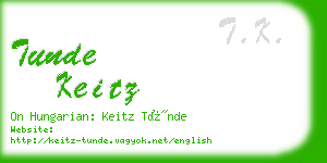 tunde keitz business card